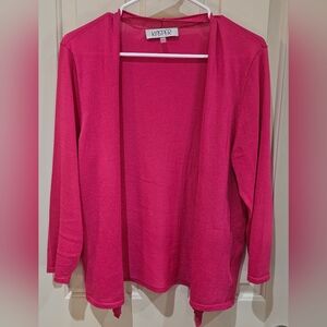 Kasper Vibrant Pink Open Cardigan